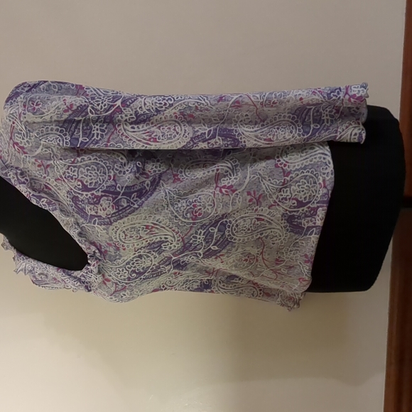 boutique EUROPA purple paisley shirt in Women's Small - Picture 3 of 7